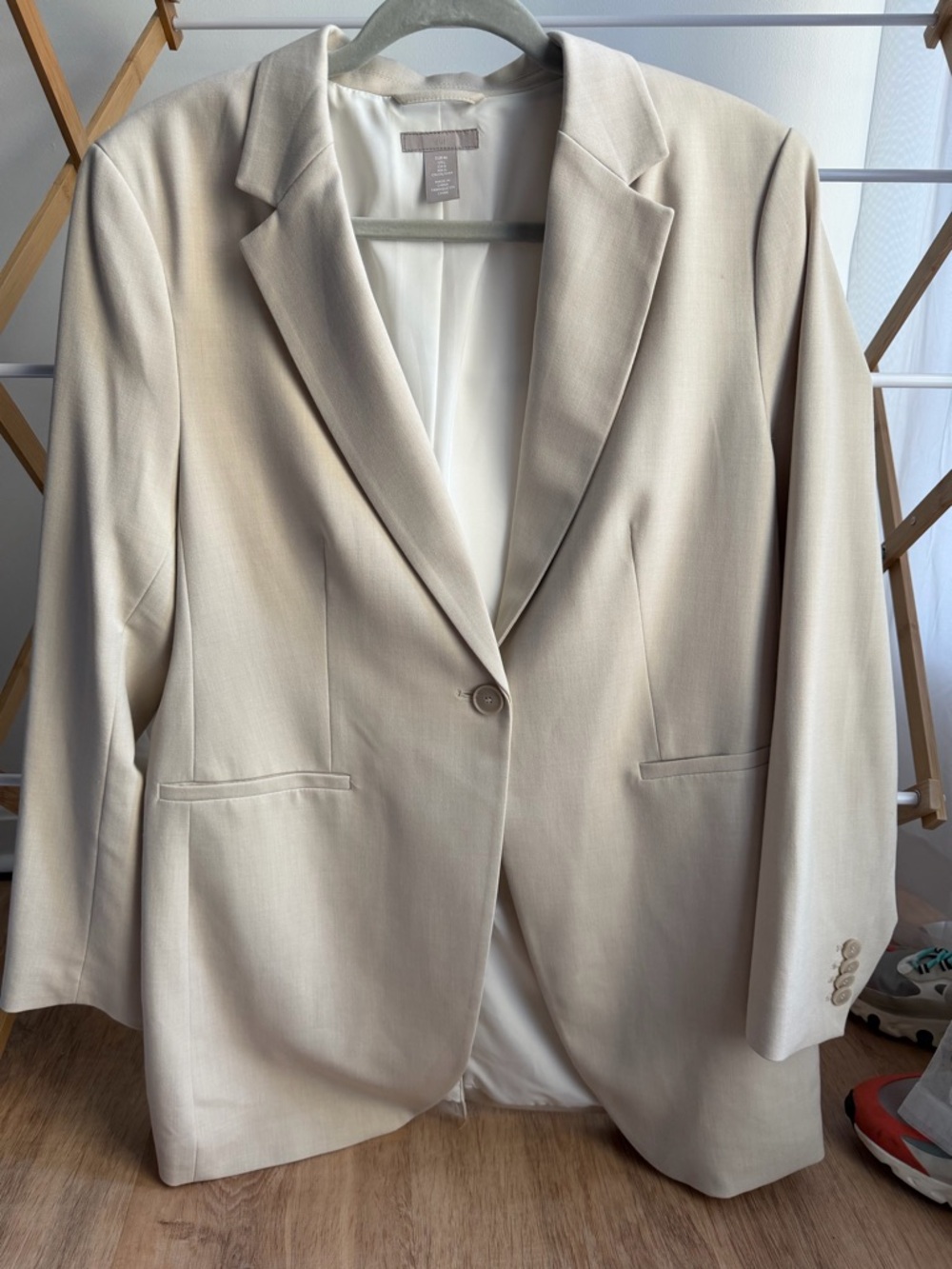 H&M Beige Single-Button Blazer